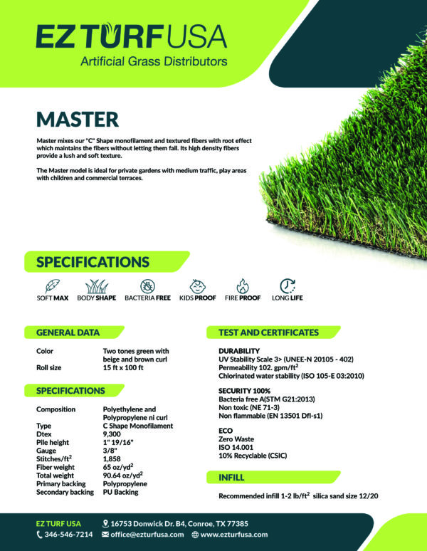 Master Turf Spec Sheet